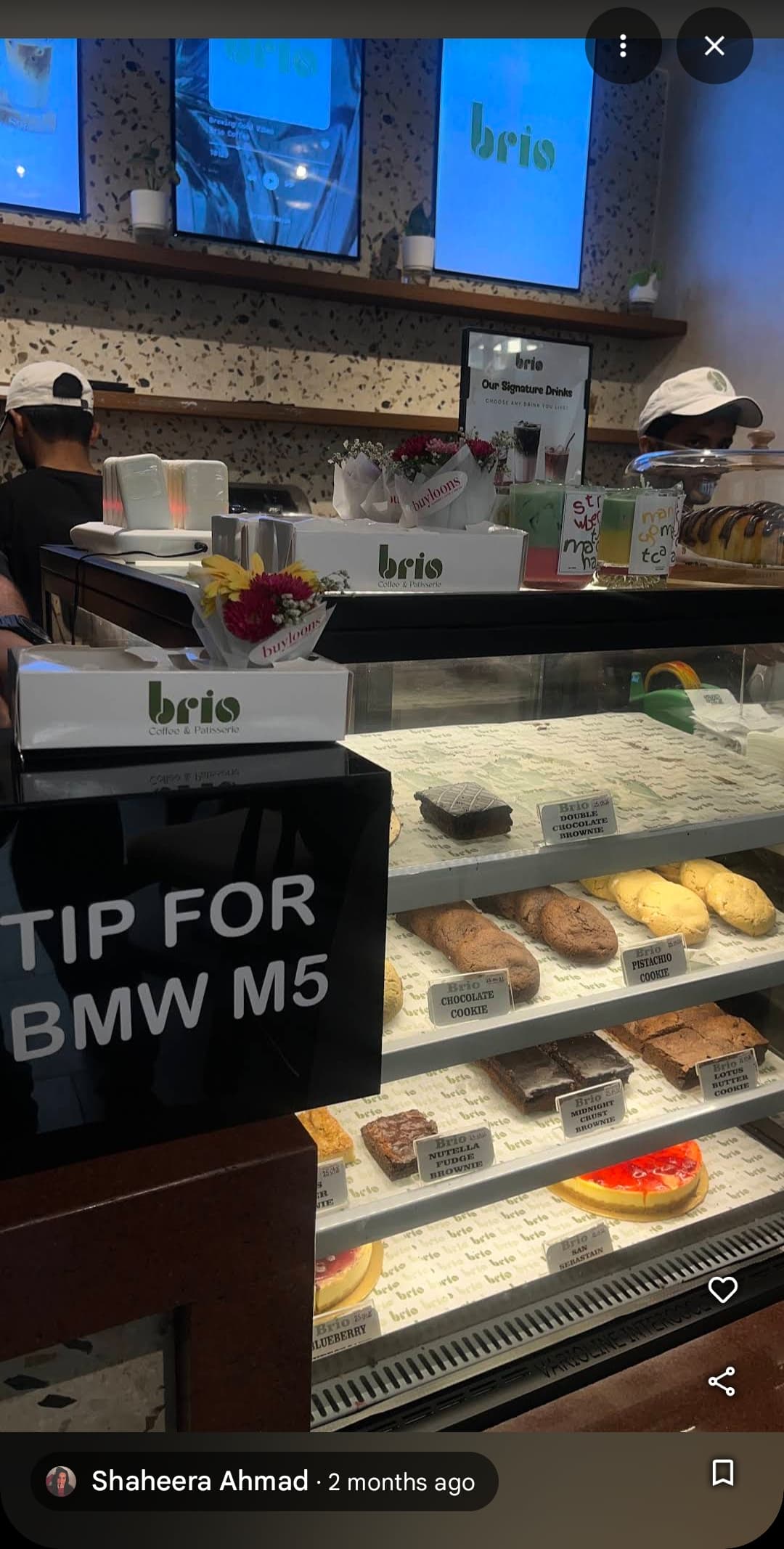 Their dessert display case is impossible to choose from - everything looks incredible.